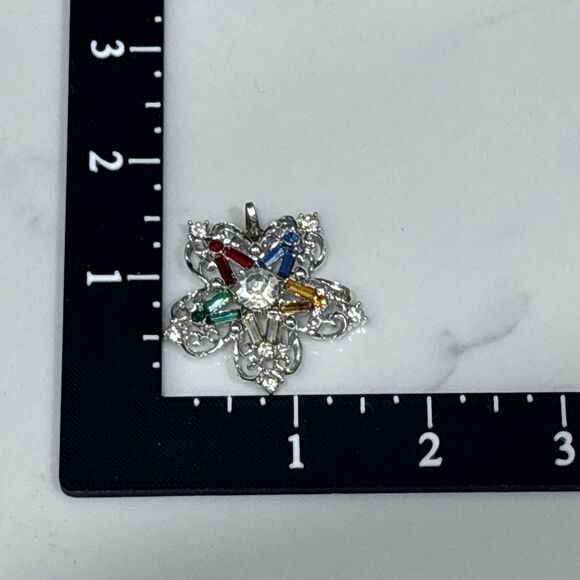 Vintage Order Of Eastern Star Rhinestone Pendant Charms Masonic - Picture 10 of 10